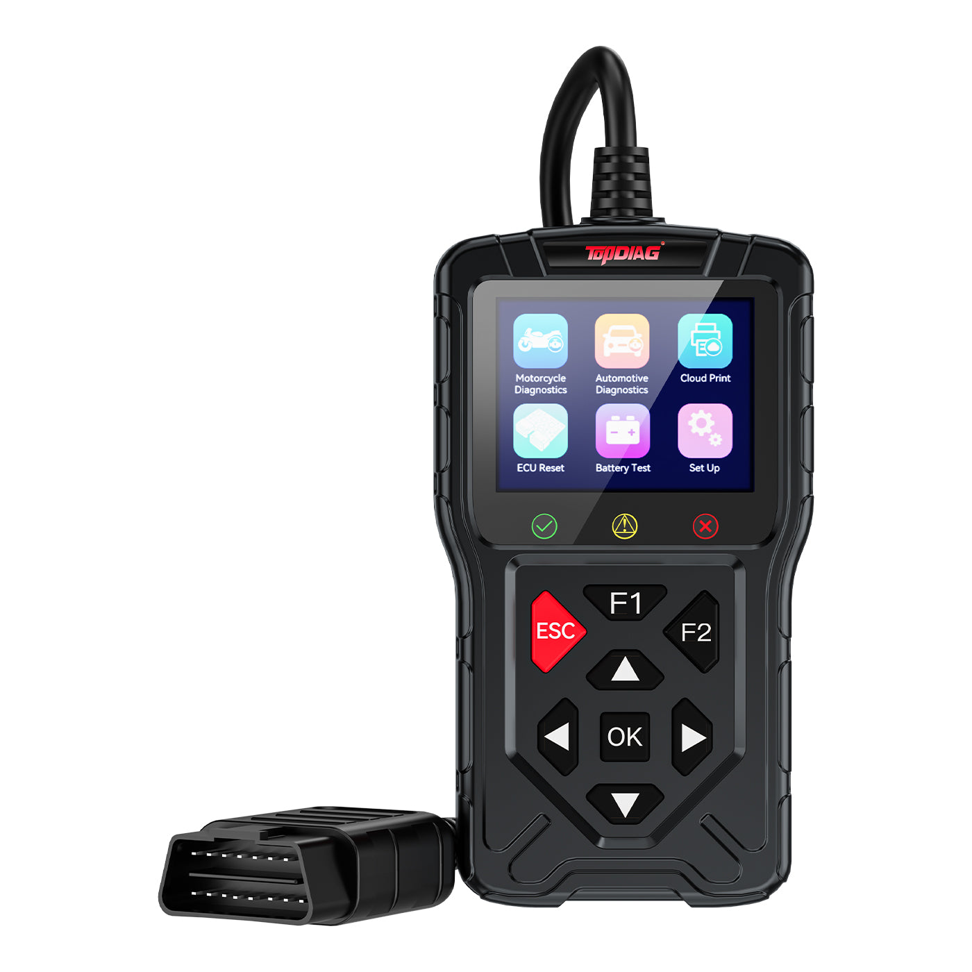 Herramienta de diagnóstico OBD2 2 en 1 FLUTREE M60 para motocicletas y automóviles