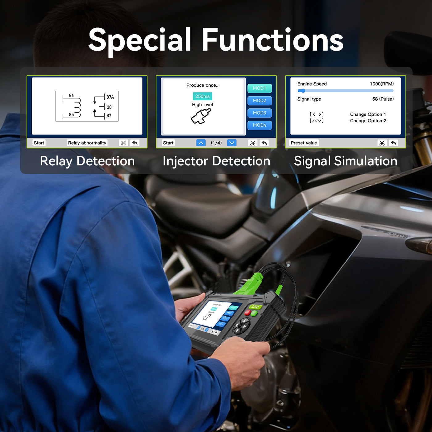 M208 Intelligent Motorcycle Diagnostic Scanner