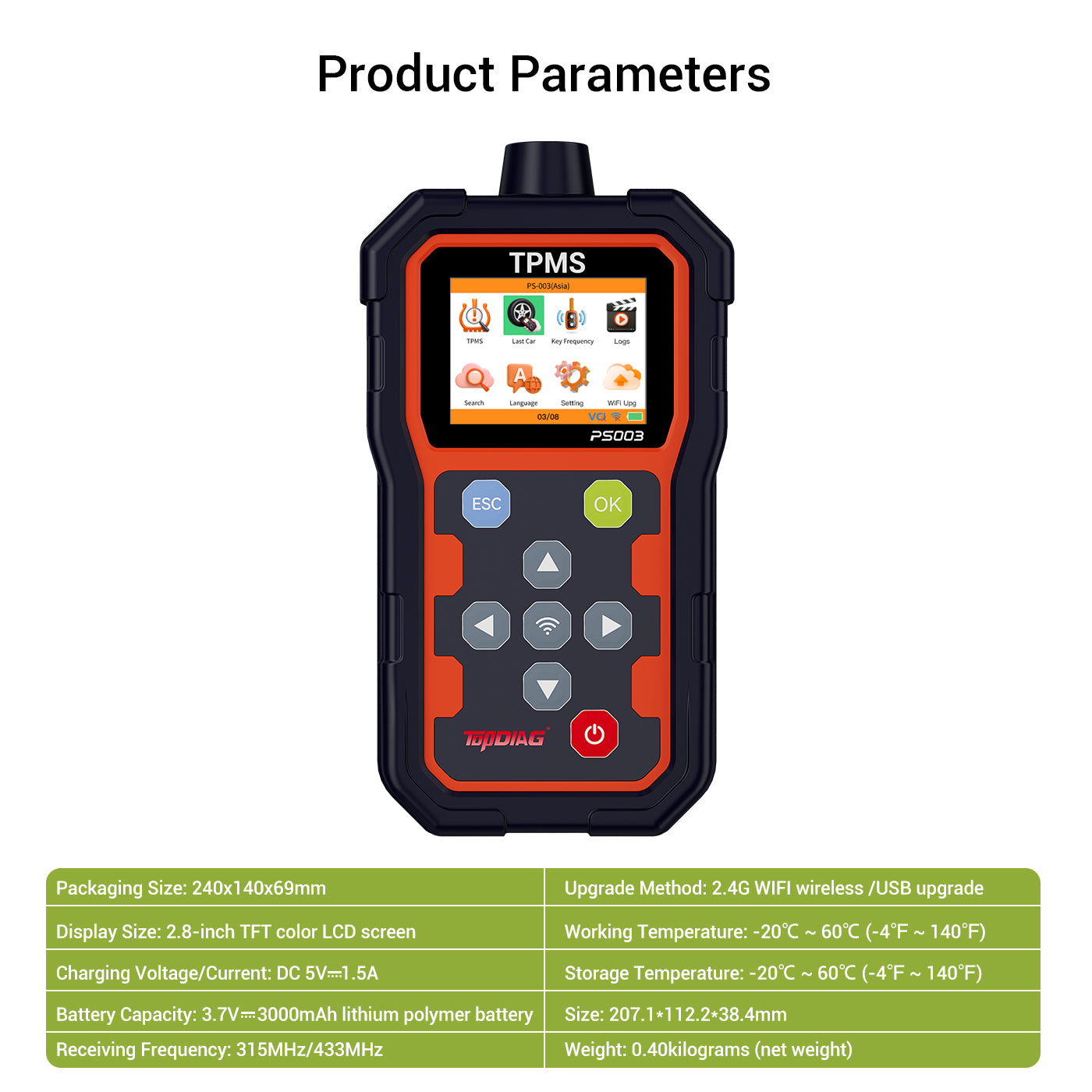 PS003 Handheld TPMS Programming Tool