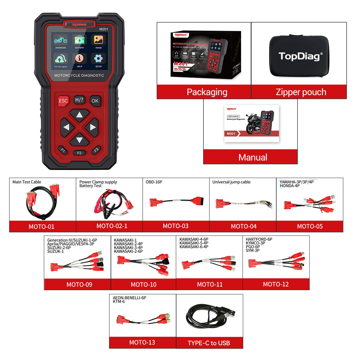 M201 2nd-Generation Motorcycle Diagnostic Tool