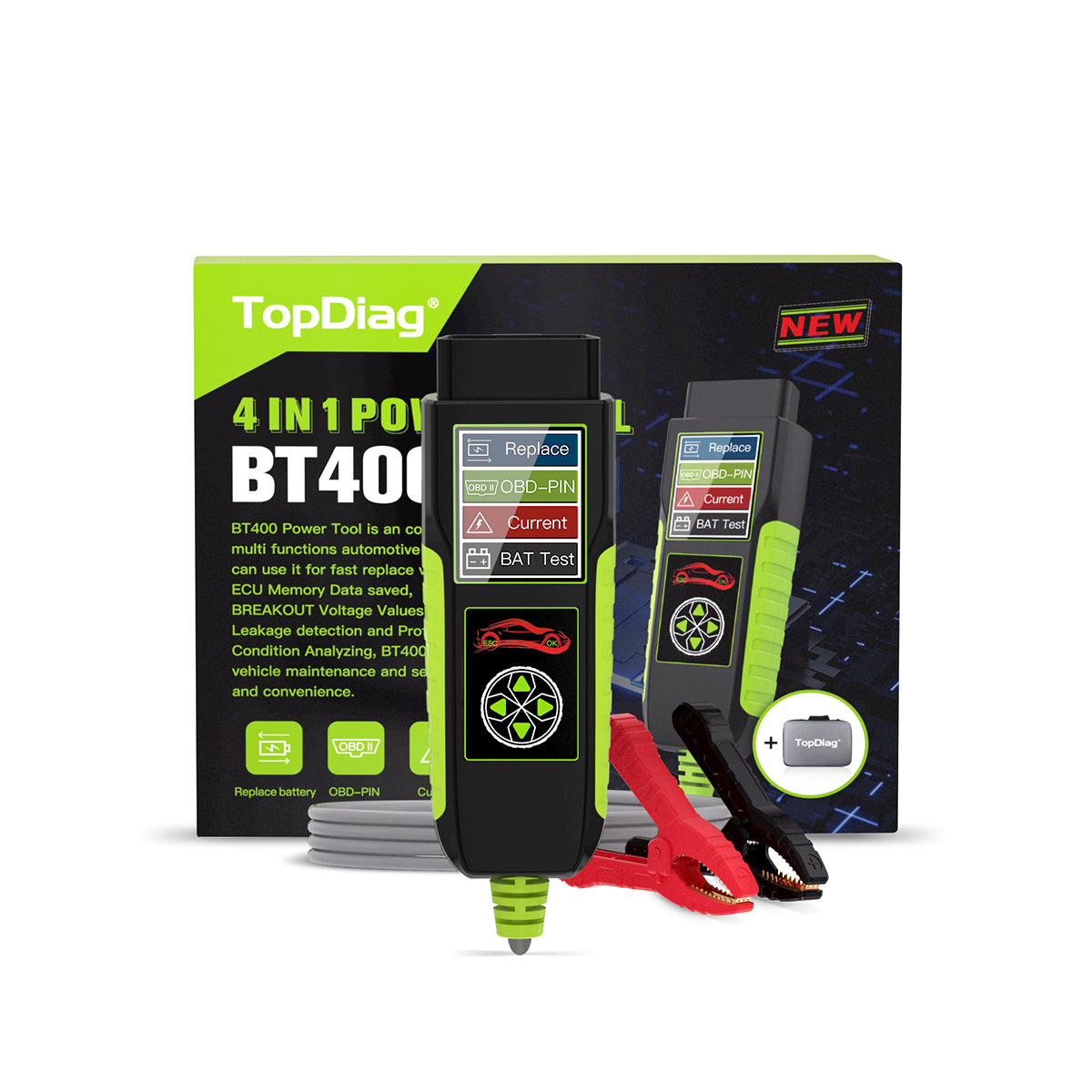 FLUTREE BT400 Alat Diagnostik Automotif 4-dalam-1