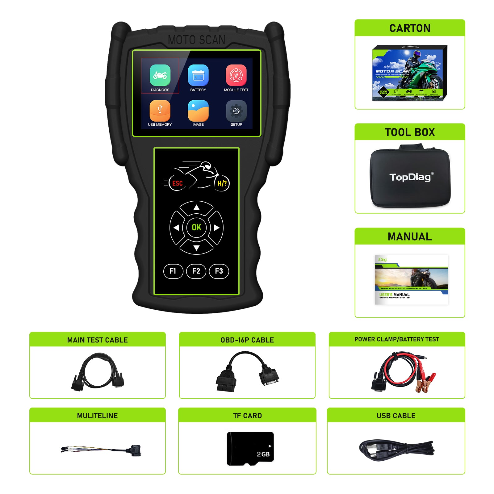 FLUTREE M100 Pro Motorcycle Diagnostic Scanner Tool