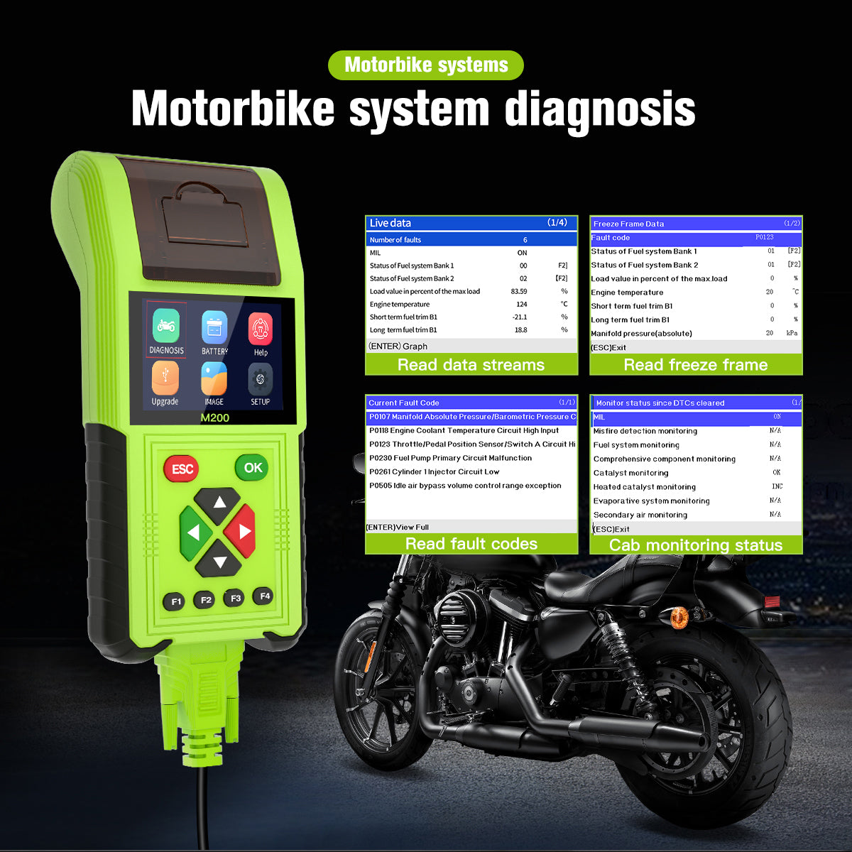 FLUTREE M200 Motorcycle Diagnostic Tool