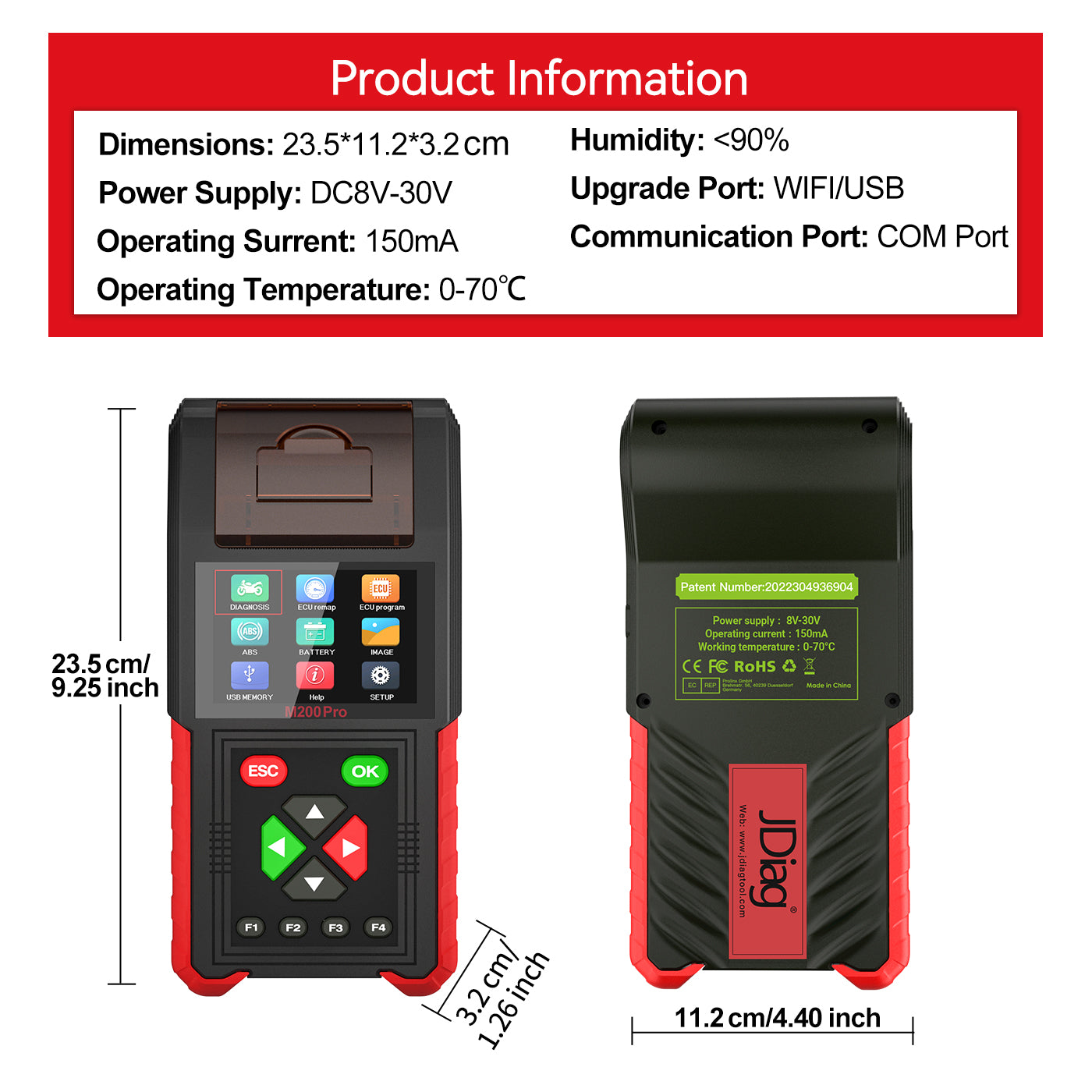 FLUTREE M200 Pro otorcycle Diagnostic Tool