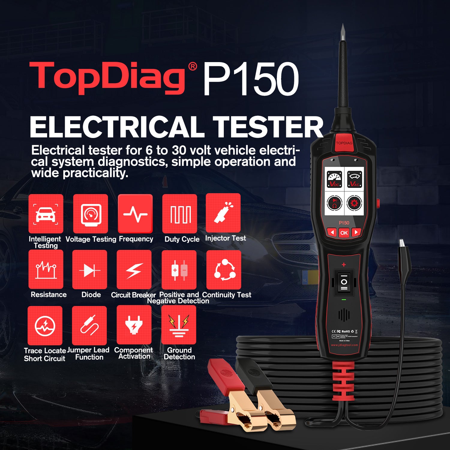 FLUTREE P150 Vehicle Electrical System Tester