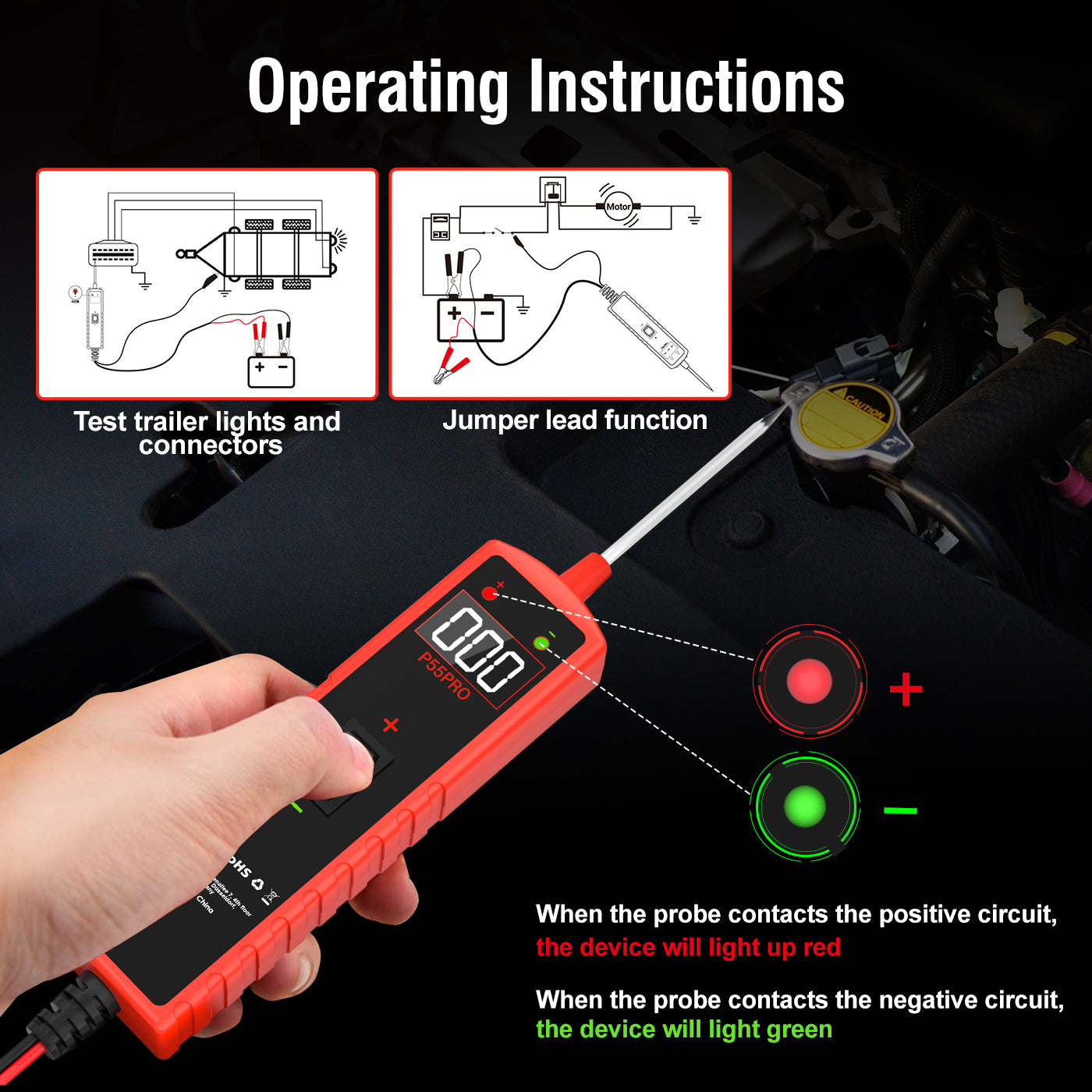 FLUTREE P55PRO 6-30V Automotive Circuit Activator Tester