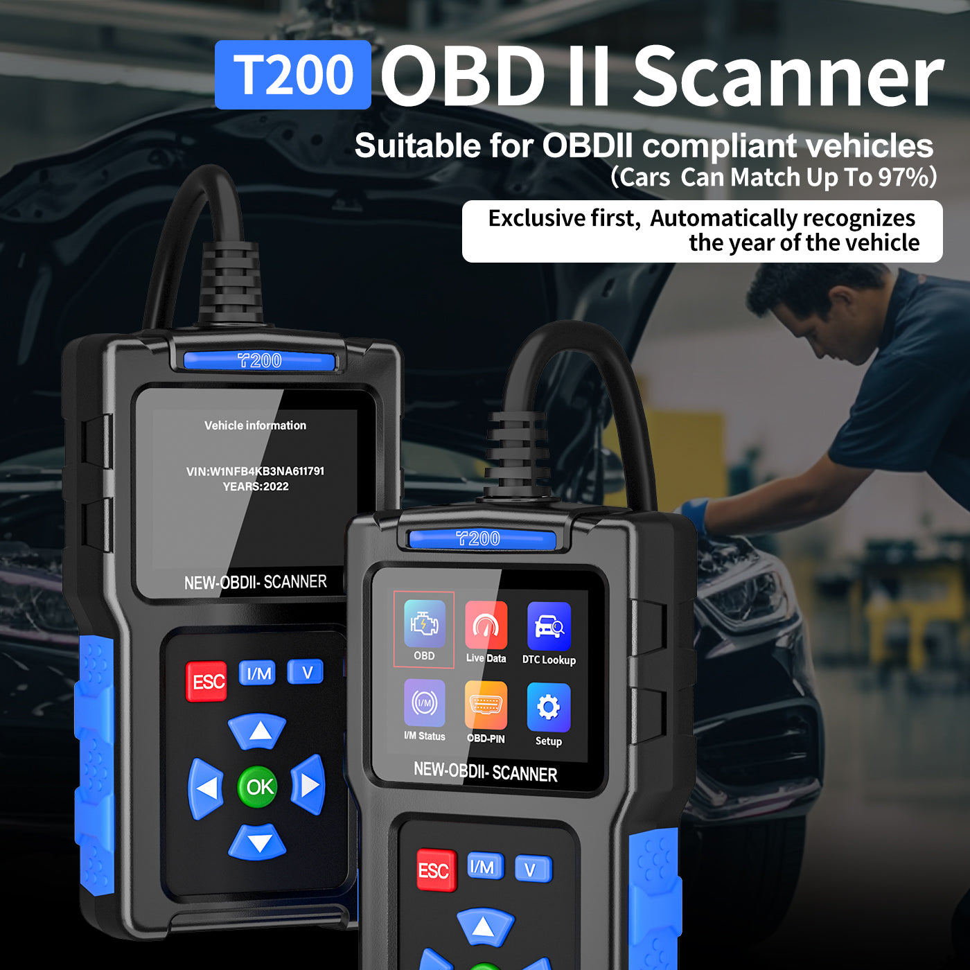 T200 OBD2 Car Diagnostic Scanner