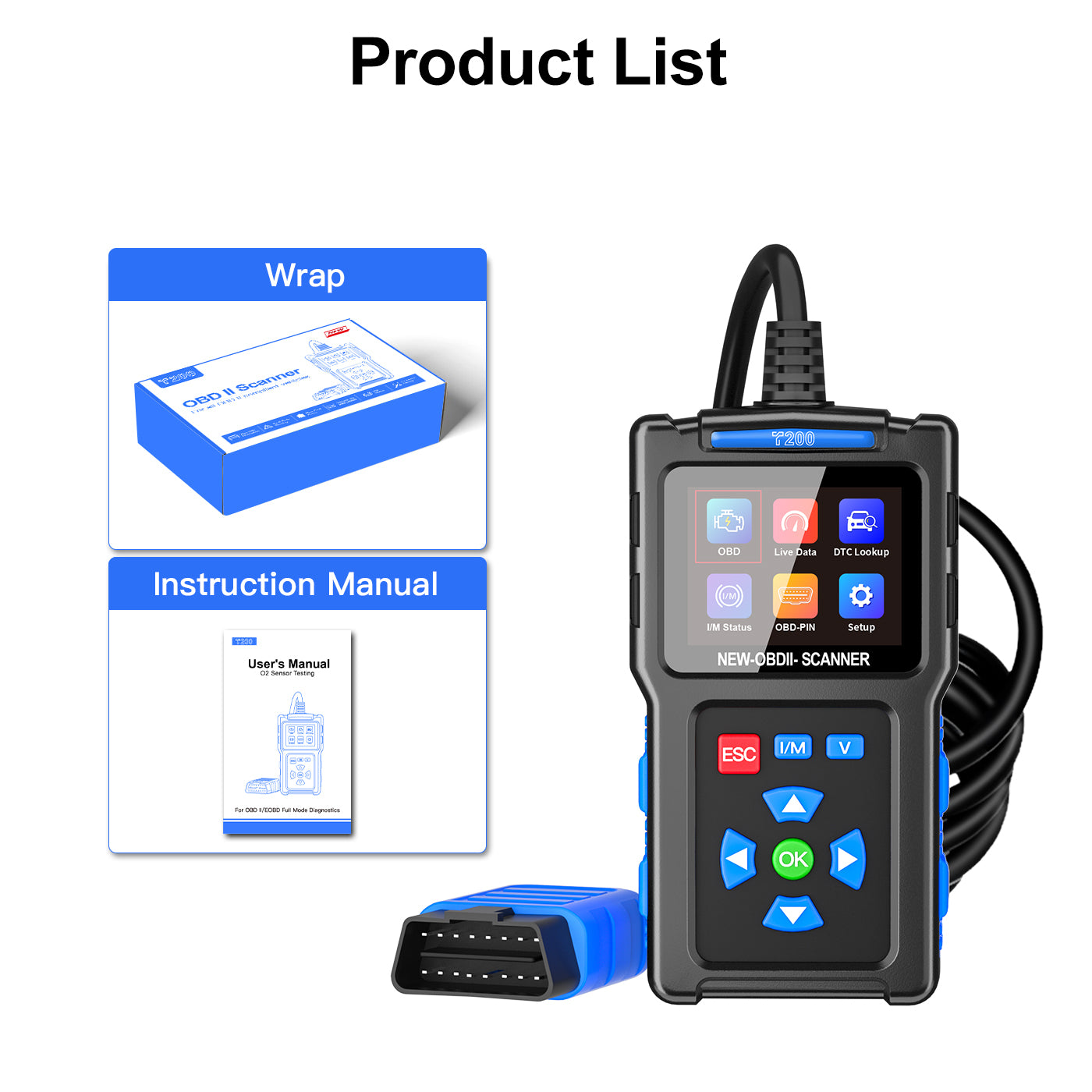 T200 OBD2 Car Diagnostic Scanner